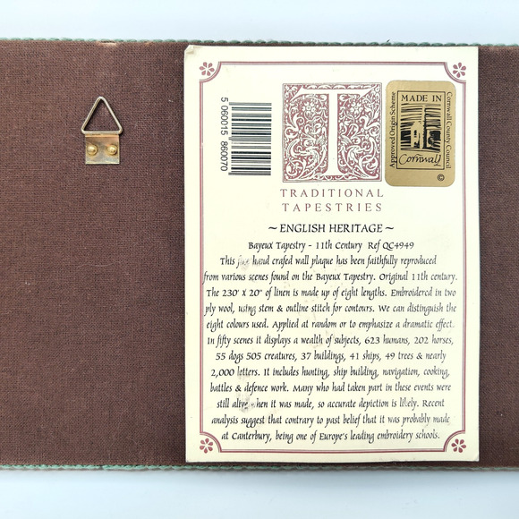 Traditional Tapestries Bayeux Tapestry Wall Plaque Textile Art Middle Ages ~6x13 - Picture 3 of 16